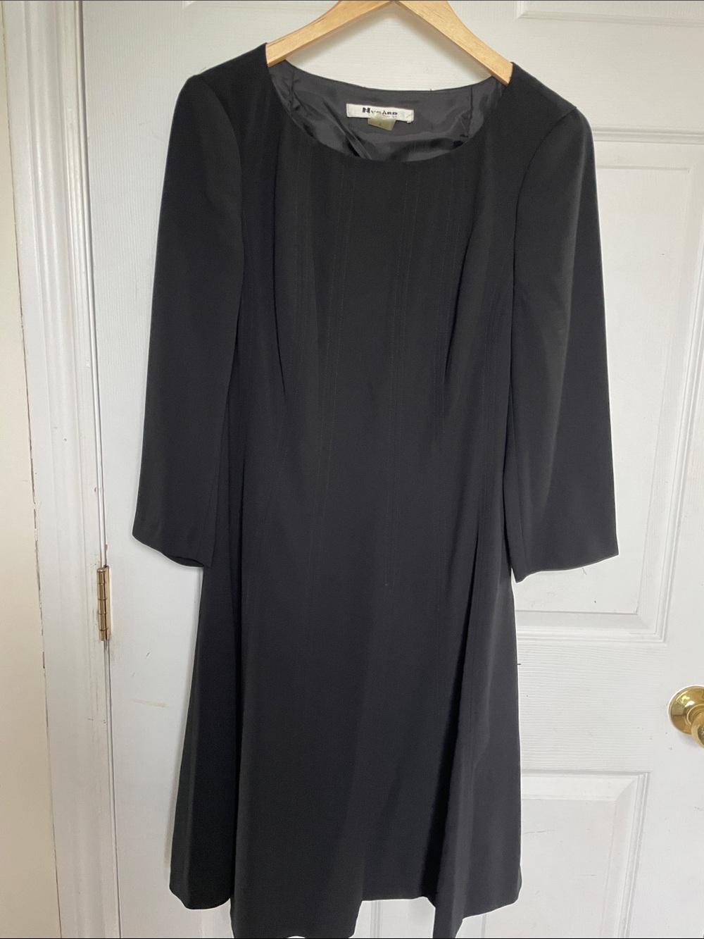 Black Three-Quarter Sleeve Women's Dress by Marisa